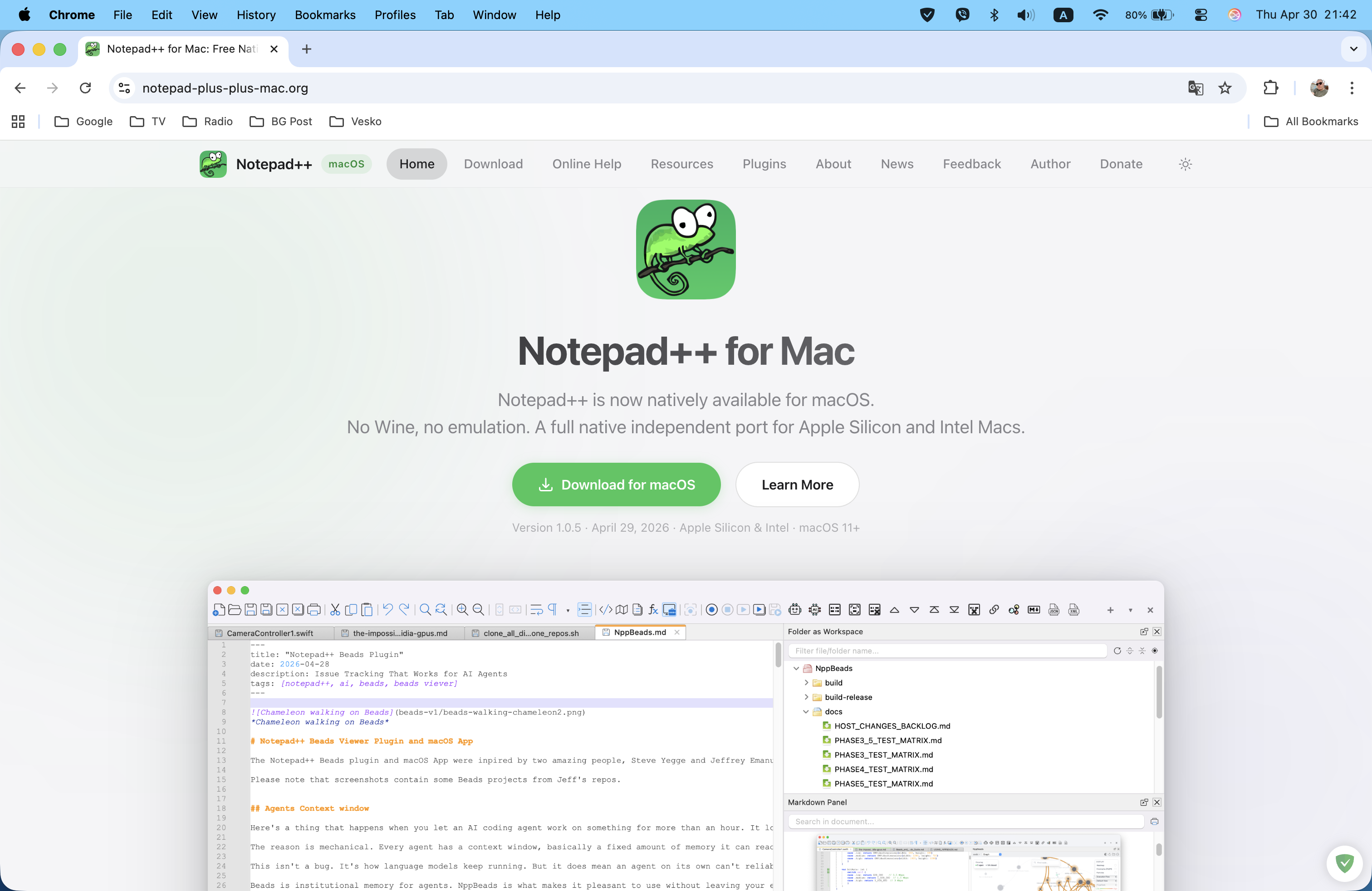 Notepad++ for Mac