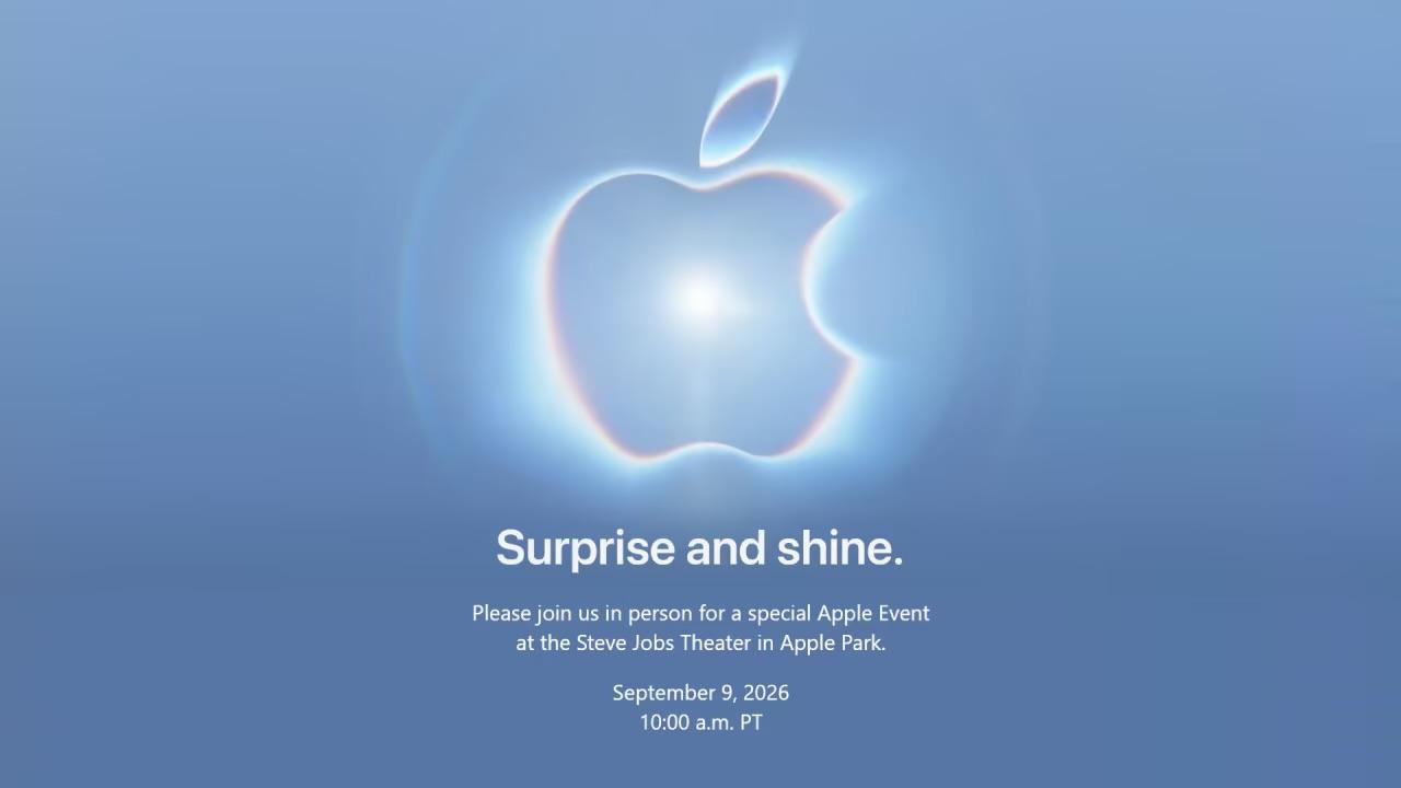 Apple Event - Surprise and shine - iPhone 18 Pro/Fold